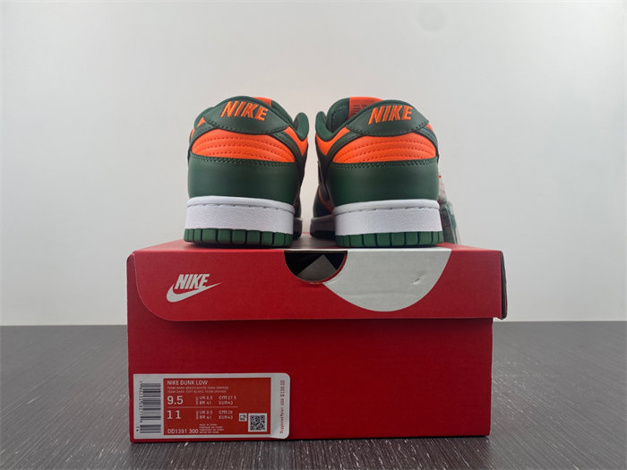 Nike Dunk Low Retro Miami Hurricanes  DD1391-300